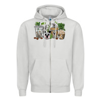 Dove Grey koala coffee cups Zipper Hoodie - texasbilliewilder