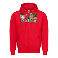 Red koala coffee cups Zipper Hoodie - texasbilliewilder