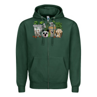 Sports Green koala coffee cups Zipper Hoodie - texasbilliewilder