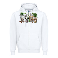 White koala coffee cups Zipper Hoodie - texasbilliewilder