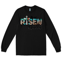 Black he is risen indeed Long Sleeve Tee - BarkalooDesign
