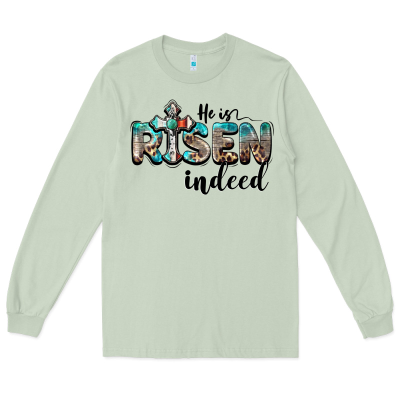 He Is Risen Indeed Long Sleeve Tee by BarkalooDesign | Teevron
