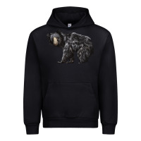 Black Sloth Bear Urban Hoodie - LillyAllenDesigns