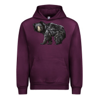 Mauve Wine Sloth Bear Urban Hoodie - LillyAllenDesigns