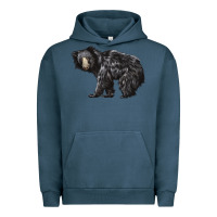 Pigment Midnight Navy Sloth Bear Urban Hoodie - LillyAllenDesigns