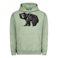 Pigment Oil Green Sloth Bear Urban Hoodie - LillyAllenDesigns