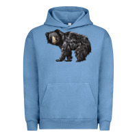Pigment Pebble Blue Sloth Bear Urban Hoodie - LillyAllenDesigns