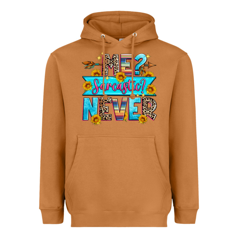 Me Sarcastic Never Heavyweight Hoodie by Zillion Design Studio | Teevron