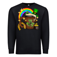Black st. patricks day barrel beer Premium Sweatshirt - Neo Western