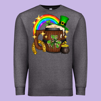 St. Patricks Day Barrel Beer Premium Sweatshirt Designed By Neo Western