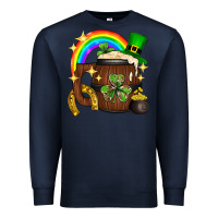 Navy st. patricks day barrel beer Premium Sweatshirt - Neo Western