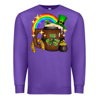 Purple st. patricks day barrel beer Premium Sweatshirt - Neo Western