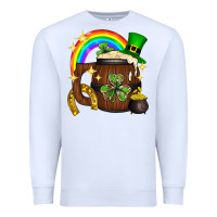 White st. patricks day barrel beer Premium Sweatshirt - Neo Western