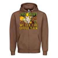 Chestnut last night we let the liquor talk western Zipper Hoodie - texasbilliewilder