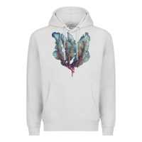 Dove Grey Venus Fan Sea Coral Premium Hoodie - LillyAllenDesigns