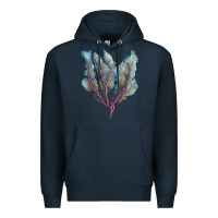 Navy Venus Fan Sea Coral Premium Hoodie - LillyAllenDesigns