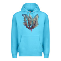 Ocean Blue Venus Fan Sea Coral Premium Hoodie - LillyAllenDesigns