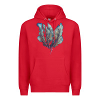 Red Venus Fan Sea Coral Premium Hoodie - LillyAllenDesigns