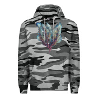 Slate Camo Venus Fan Sea Coral Premium Hoodie - LillyAllenDesigns