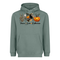 Sage Peace Love Halloween Heavyweight Hoodie - texasbilliewilder