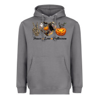Storm Peace Love Halloween Heavyweight Hoodie - texasbilliewilder