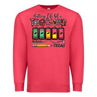 Cardinal battery life of a teacher monday friday Premium Sweatshirt - CowhideDigitalArt