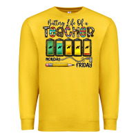 Lemon battery life of a teacher monday friday Premium Sweatshirt - CowhideDigitalArt
