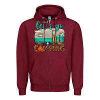 Burgundy lets go camping Zipper Hoodie - texasbilliewilder