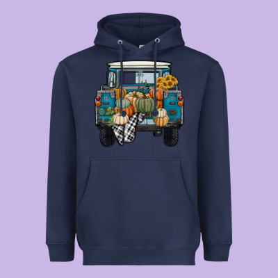 Pumpkin Truck Heavyweight Hoodie Designed By Ranaportraitstore