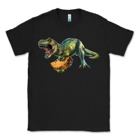Black T-Rex dinosaur holding a taco Classic Tee - RanaPortraitStore