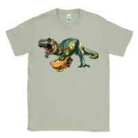 Matcha T-Rex dinosaur holding a taco Classic Tee - RanaPortraitStore