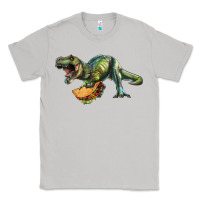 Moon Dust T-Rex dinosaur holding a taco Classic Tee - RanaPortraitStore