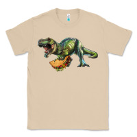 Mushroom T-Rex dinosaur holding a taco Classic Tee - RanaPortraitStore