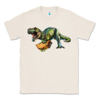 Natural T-Rex dinosaur holding a taco Classic Tee - RanaPortraitStore