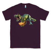 Plum T-Rex dinosaur holding a taco Classic Tee - RanaPortraitStore