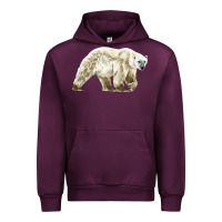 Mauve Wine Polar Bear Urban Hoodie - LillyAllenDesigns