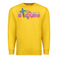 Lemon strong with cross ribbon Premium Sweatshirt - HRA Design Shop