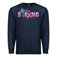 Navy strong with cross ribbon Premium Sweatshirt - HRA Design Shop