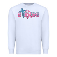 White strong with cross ribbon Premium Sweatshirt - HRA Design Shop