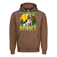 Chestnut life is better with a beagle Zipper Hoodie - texasbilliewilder