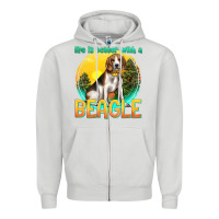 Dove Grey life is better with a beagle Zipper Hoodie - texasbilliewilder