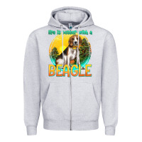 Heather Grey life is better with a beagle Zipper Hoodie - texasbilliewilder