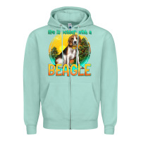 Seafoam life is better with a beagle Zipper Hoodie - texasbilliewilder