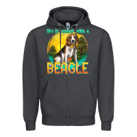 Smoke life is better with a beagle Zipper Hoodie - texasbilliewilder