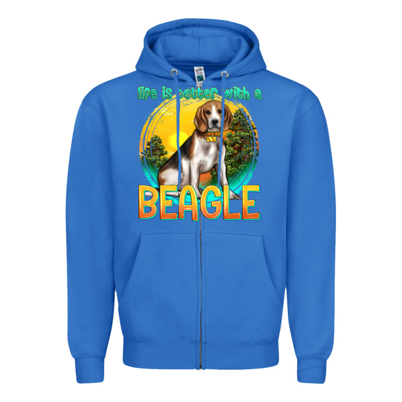 Life Is Better With A Beagle Zipper Hoodie by texasbilliewilder | Teevron