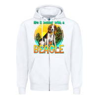 White life is better with a beagle Zipper Hoodie - texasbilliewilder