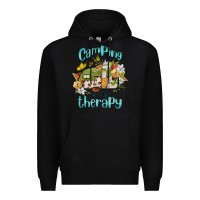 Black camping is my therapy Premium Hoodie - BarkalooDesign