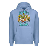 Colony Blue camping is my therapy Premium Hoodie - BarkalooDesign