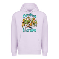 Lilac camping is my therapy Premium Hoodie - BarkalooDesign