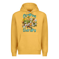 Mustard camping is my therapy Premium Hoodie - BarkalooDesign